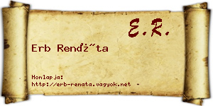 Erb Renáta névjegykártya